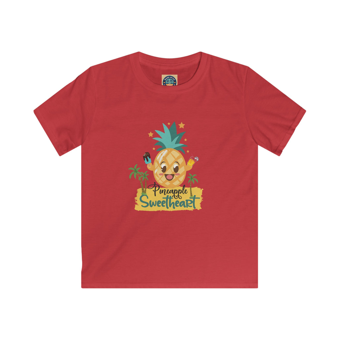 "Pineapple Sweetheart" Kids Softstyle Tee