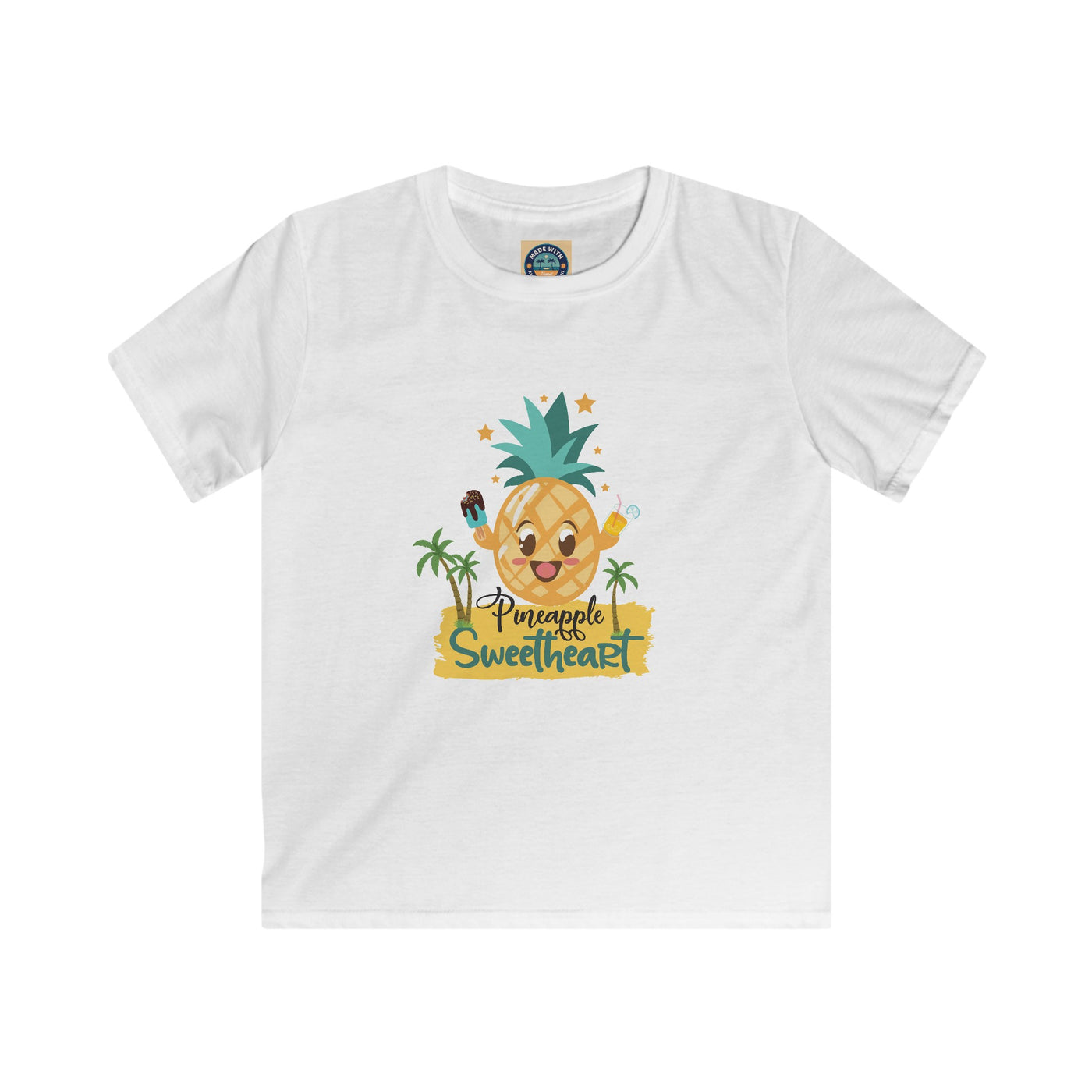 "Pineapple Sweetheart" Kids Softstyle Tee