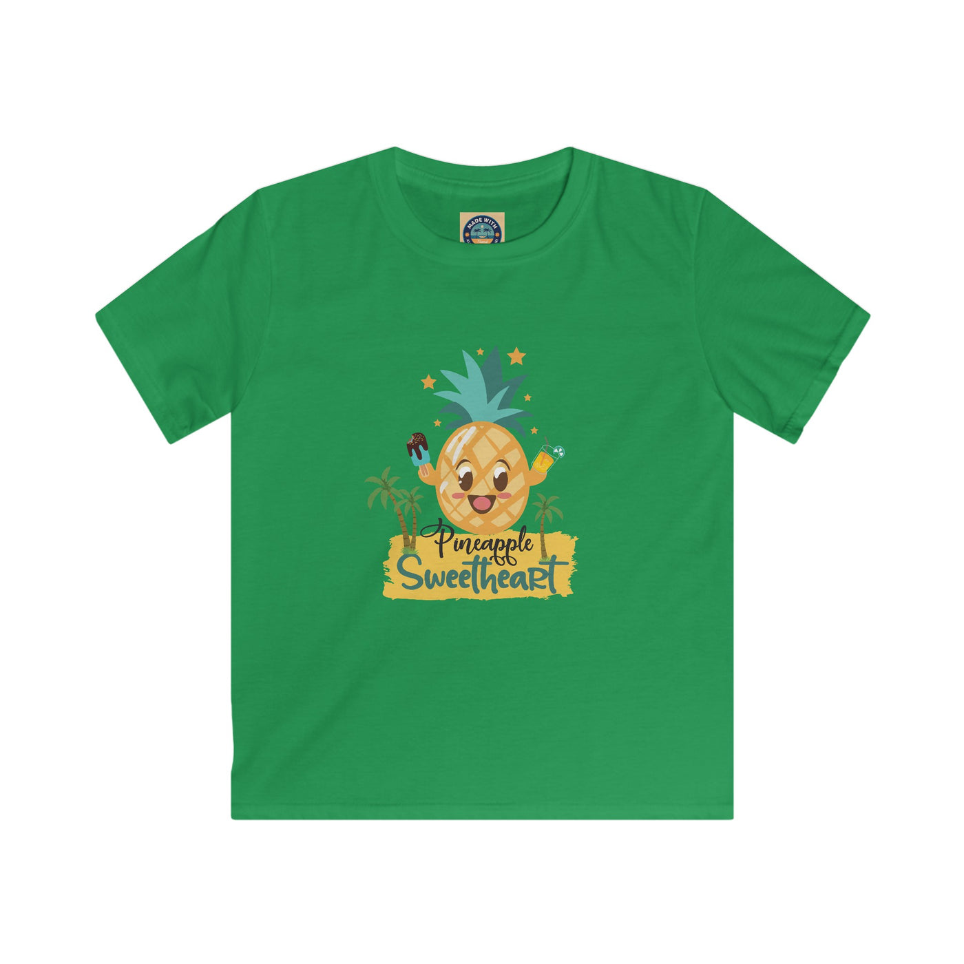 "Pineapple Sweetheart" Kids Softstyle Tee