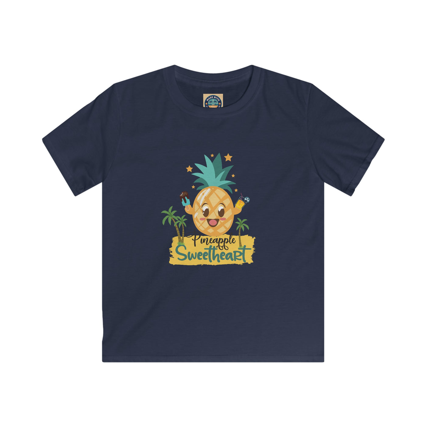 "Pineapple Sweetheart" Kids Softstyle Tee