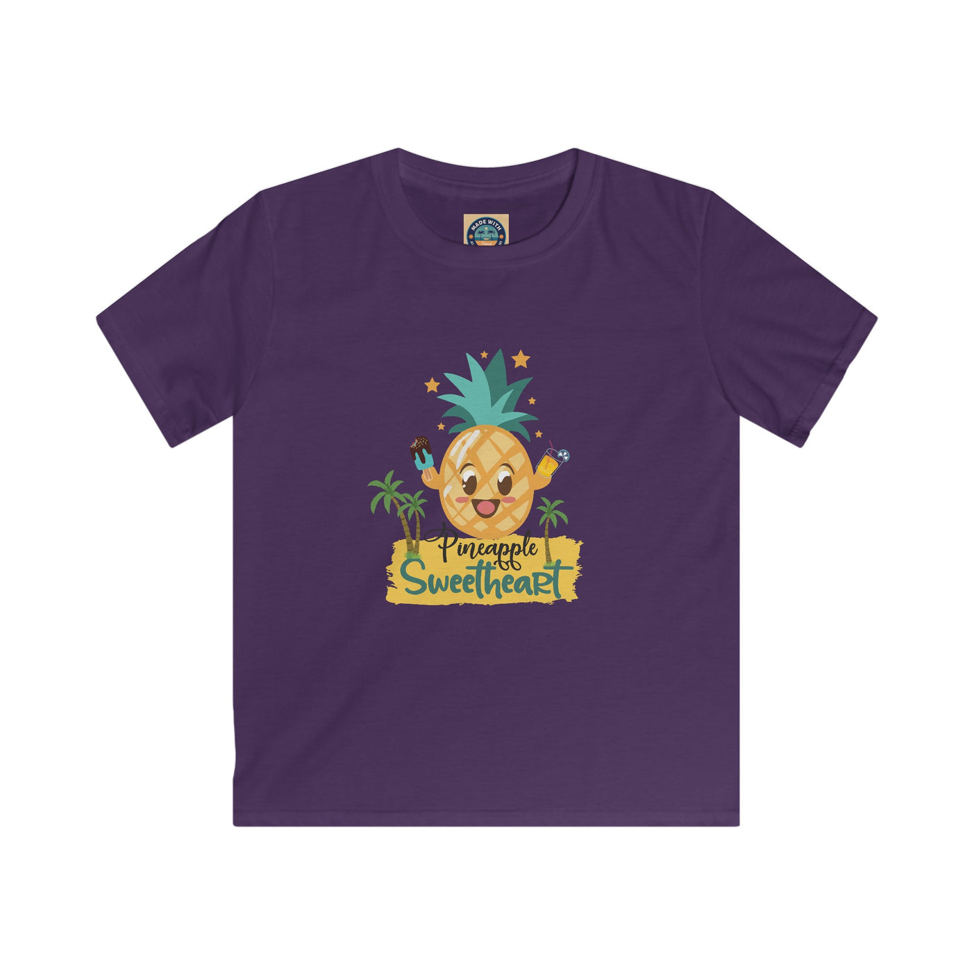 "Pineapple Sweetheart" Kids Softstyle Tee