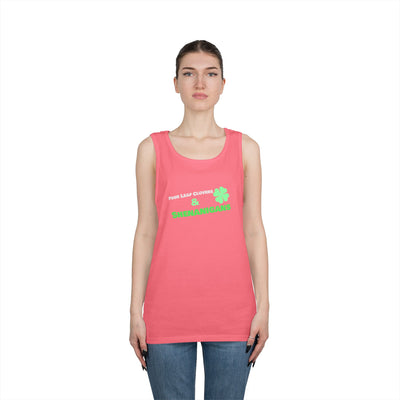 "Four Leaf Clovers & Shenanigans" - Unisex Heavy Cotton Tank Top