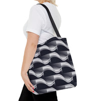 Load image into Gallery viewer, Black &amp; White Retro - Tote Bag (AOP)