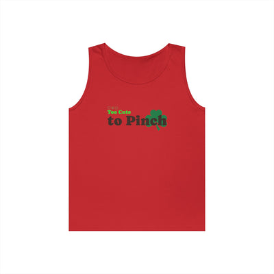 "Too Cute to Pinch" (BLACK) - Unisex Heavy Cotton Tank Top