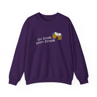 Load image into Gallery viewer, "0% Irish, 100% Drunk" - Unisex Heavy Blend™ Crewneck Sweatshirt