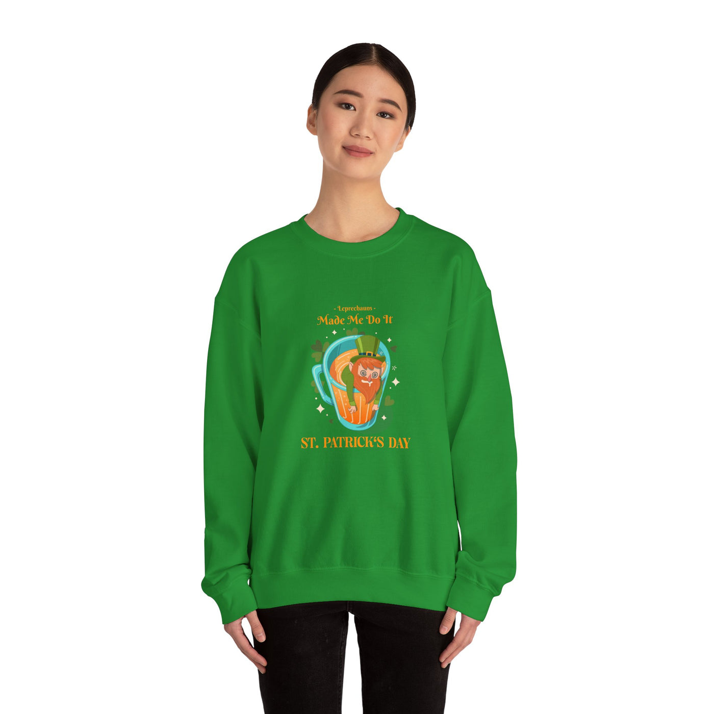 "Leprechauns Made Me Do It" - Unisex Heavy Blend™ Crewneck Sweatshirt