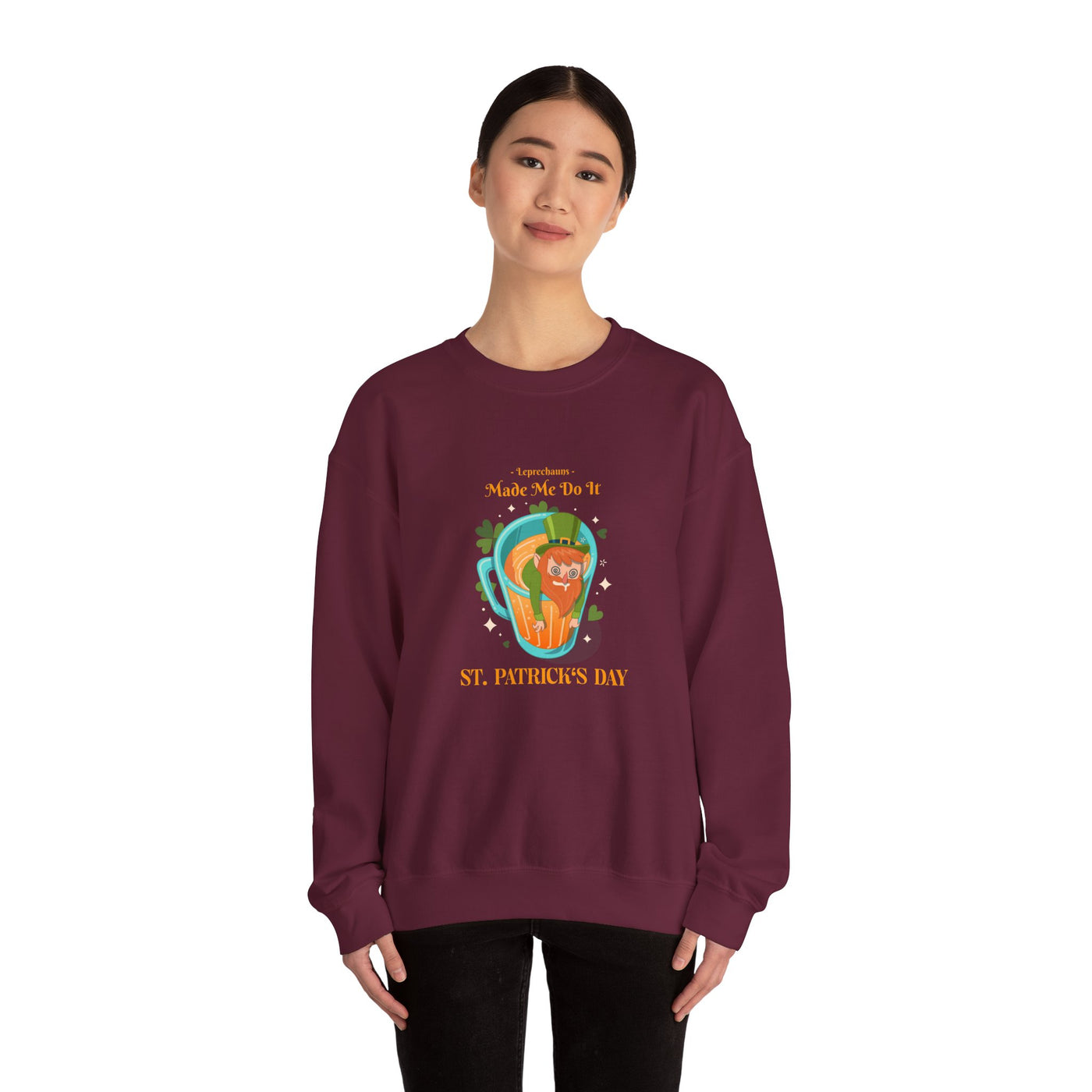 "Leprechauns Made Me Do It" - Unisex Heavy Blend™ Crewneck Sweatshirt