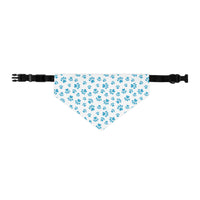 Load image into Gallery viewer, "Paws of Love: Blue Hearts and Prints" Pet Bandana Collar