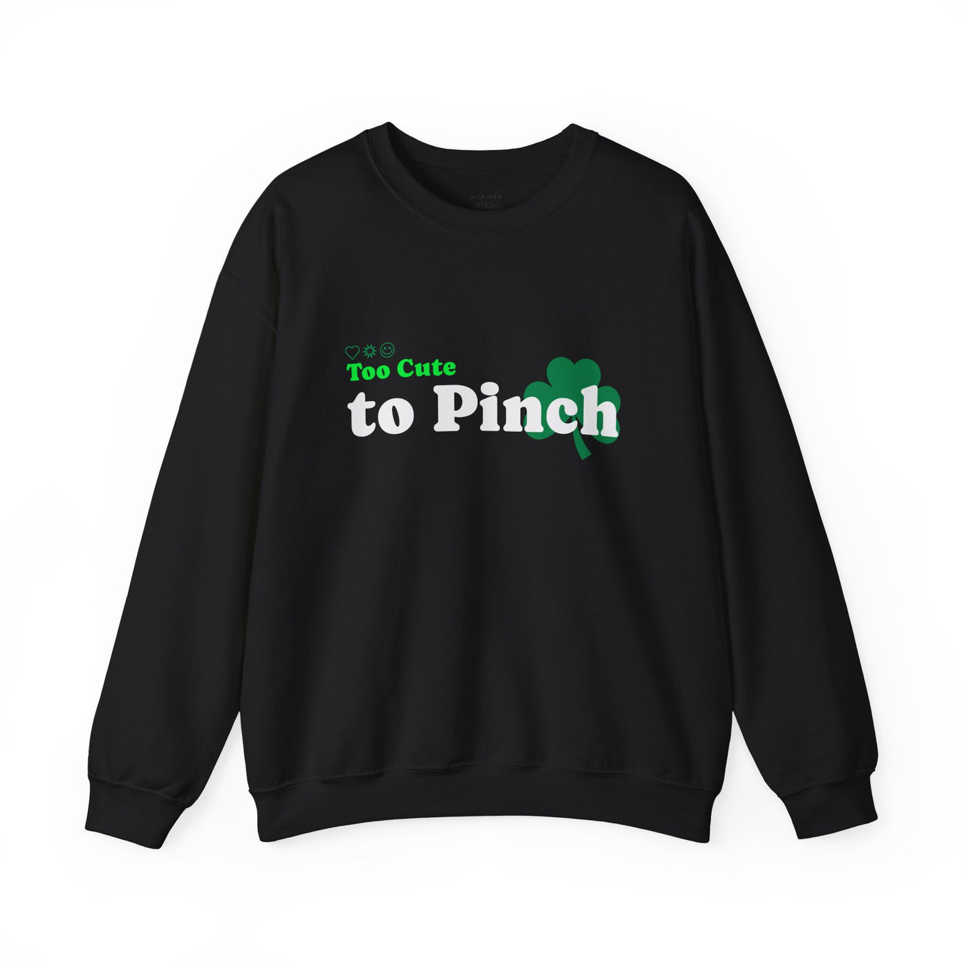 "Too Cute to Pinch" (WHITE) - Unisex Heavy Blend™ Crewneck Sweatshirt