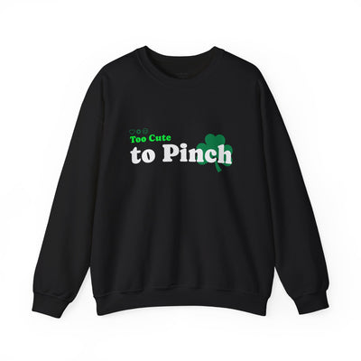 "Too Cute to Pinch" (WHITE) - Unisex Heavy Blend™ Crewneck Sweatshirt