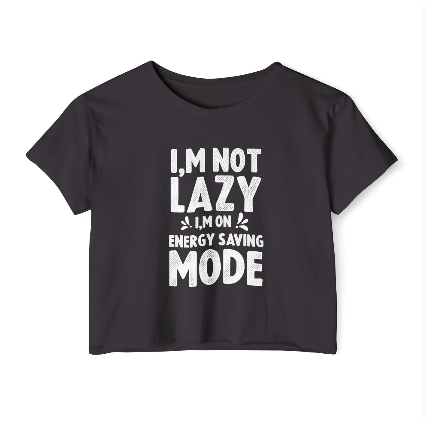 Not Lazy - Women's Festival Crop Top (White)