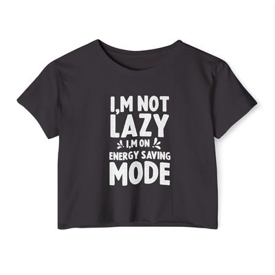 Not Lazy - Women's Festival Crop Top (White)