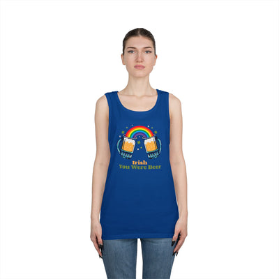 "IRISH YOU WERE BEER" - Unisex Heavy Cotton Tank Top