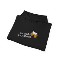 Load image into Gallery viewer, "0% IRISH, 100% DRUNK" - Unisex Heavy Blend™ Hooded Sweatshirt
