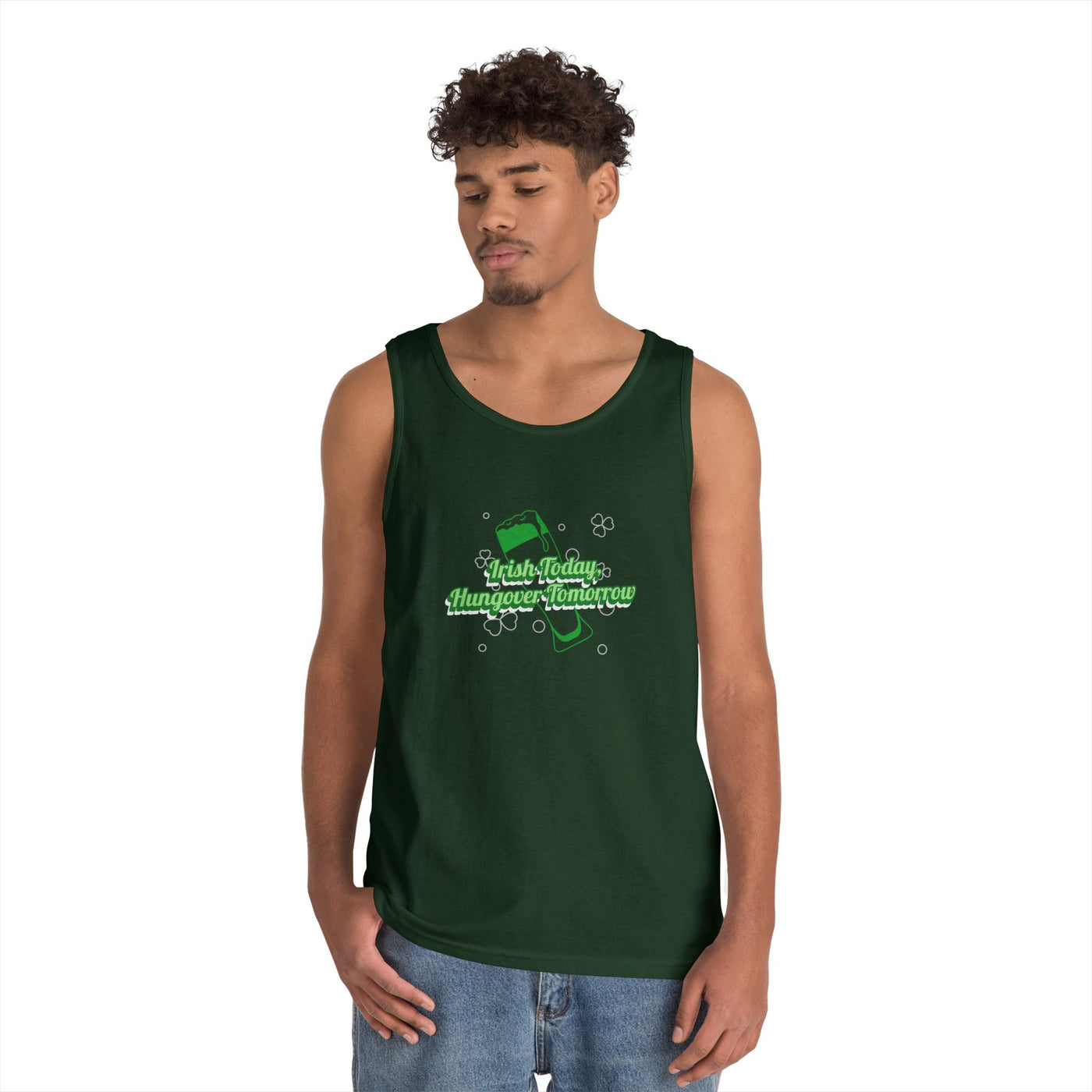 "Irish Today, Hungover Tomorrow" - Unisex Heavy Cotton Tank Top