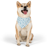 Load image into Gallery viewer, "Paws of Love: Blue Hearts and Prints" Pet Bandana Collar