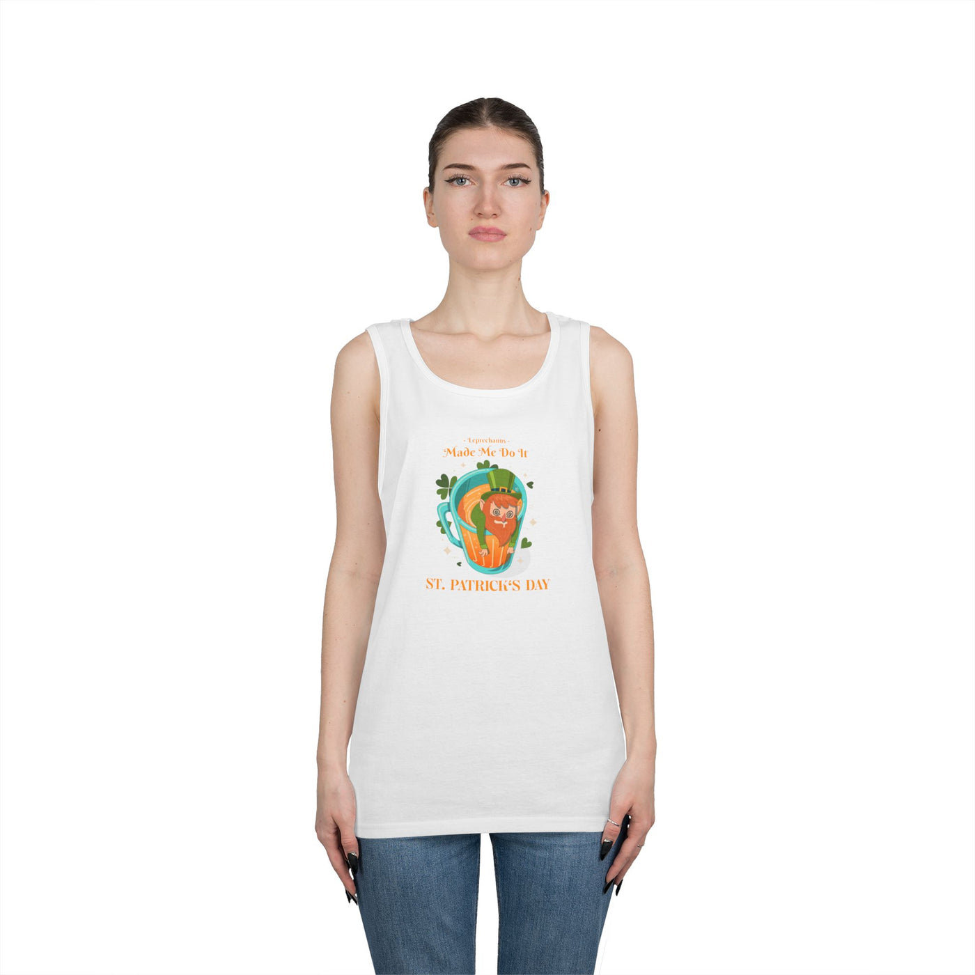 "Leprechauns Made Me Do It" - Unisex Heavy Cotton Tank Top