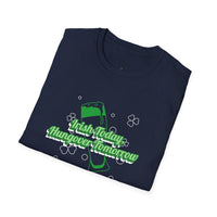 Load image into Gallery viewer, "Irish Today, Hungover Tomorrow" - Unisex Softstyle T-Shirt