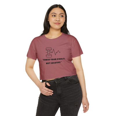 Chase Your Goals - Women's Festival Crop Top (Black)