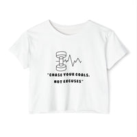 Load image into Gallery viewer, Chase Your Goals - Women's Festival Crop Top (Black)