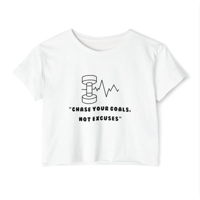 Chase Your Goals - Women's Festival Crop Top (Black)