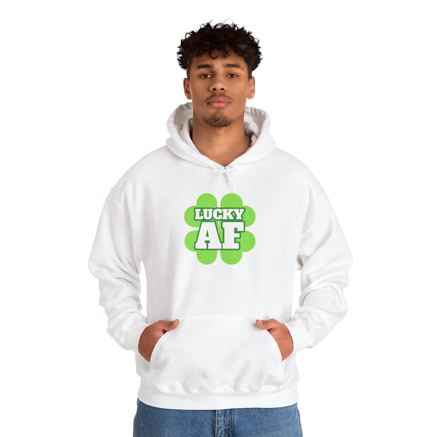 "LUCKY AF" Unisex Heavy Blend™ Hooded Sweatshirt