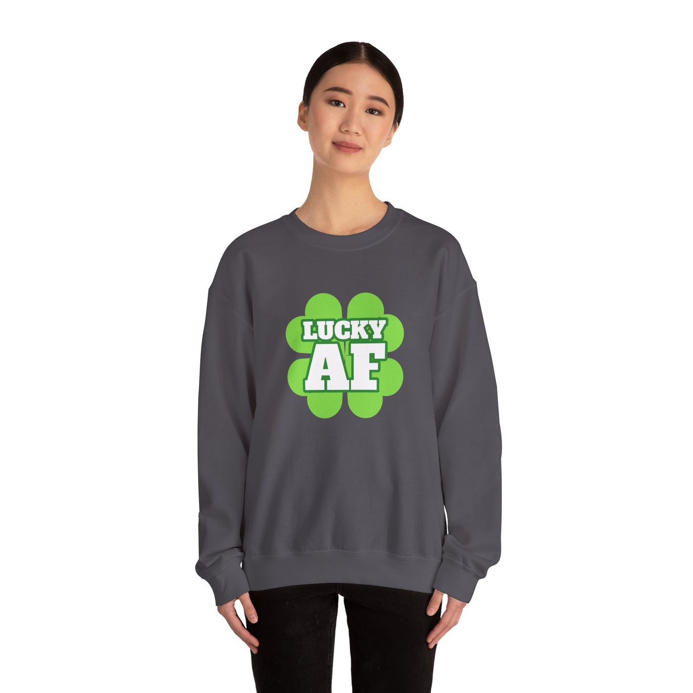 "LUCKY AF" - Unisex Heavy Blend™ Crewneck Sweatshirt