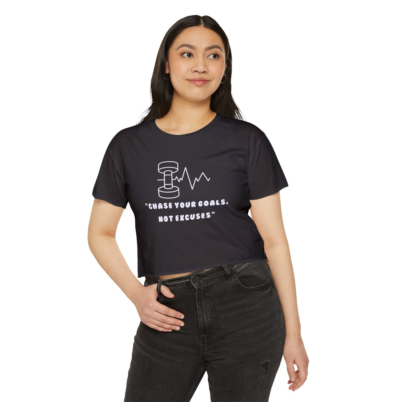 Chase Your Dreams - Women's Festival Crop Top (White)