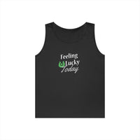 Load image into Gallery viewer, "FEELING LUCKY TODAY" - Unisex Heavy Cotton Tank Top