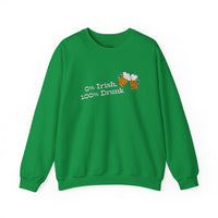 Load image into Gallery viewer, "0% Irish, 100% Drunk" - Unisex Heavy Blend™ Crewneck Sweatshirt