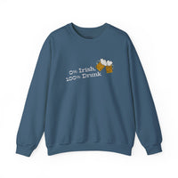 Load image into Gallery viewer, "0% Irish, 100% Drunk" - Unisex Heavy Blend™ Crewneck Sweatshirt