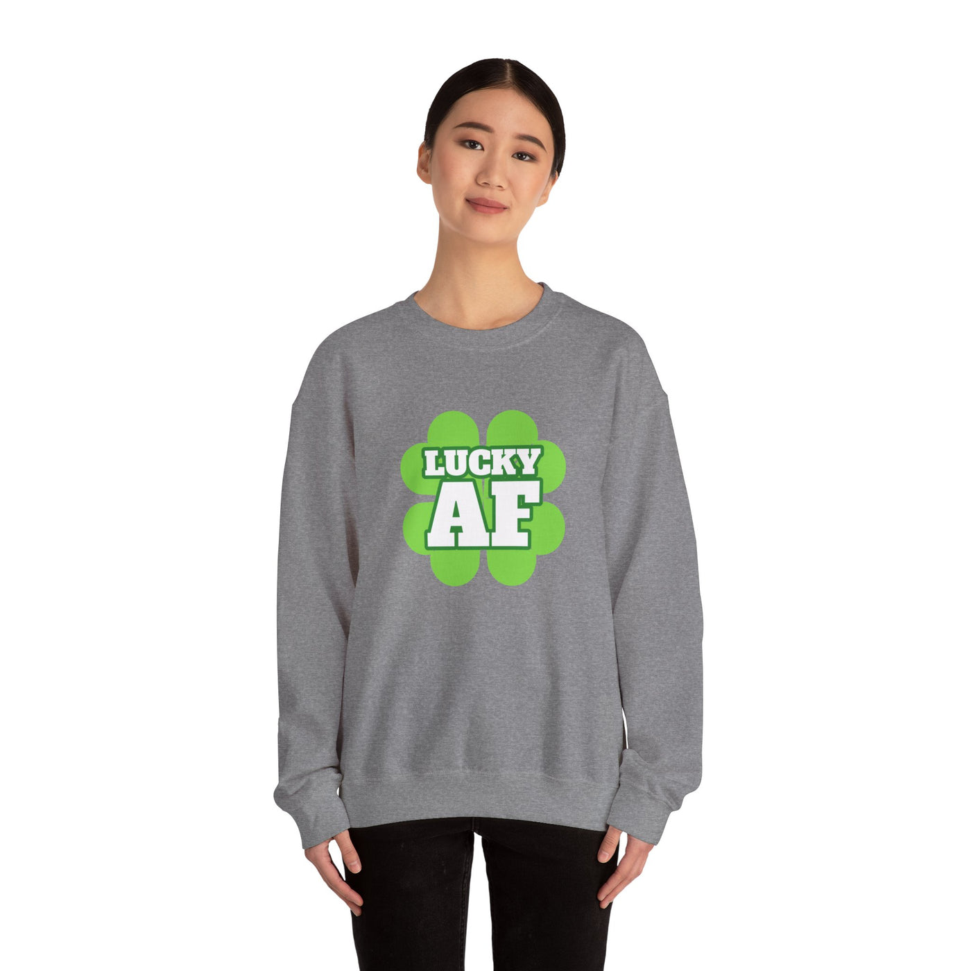 "LUCKY AF" - Unisex Heavy Blend™ Crewneck Sweatshirt