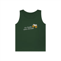 Load image into Gallery viewer, "0% IRISH, 100% DRUNK" - Unisex Heavy Cotton Tank Top