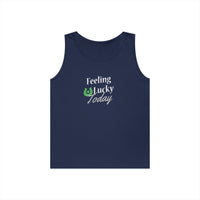 Load image into Gallery viewer, "FEELING LUCKY TODAY" - Unisex Heavy Cotton Tank Top