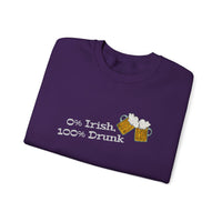 Load image into Gallery viewer, "0% Irish, 100% Drunk" - Unisex Heavy Blend™ Crewneck Sweatshirt