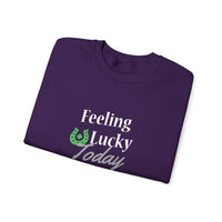 Load image into Gallery viewer, "FEELING LUCKY TODAY" - Unisex Heavy Blend™ Crewneck Sweatshirt