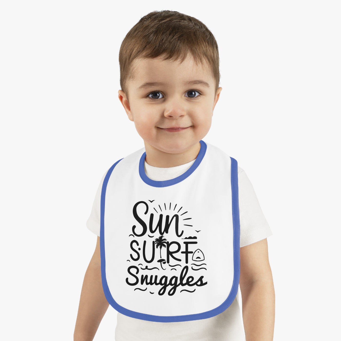 "Sun, Surf, Snuggles" Baby Bib