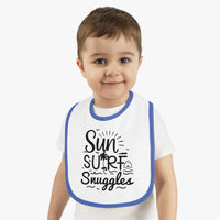 Load image into Gallery viewer, "Sun, Surf, Snuggles" Baby Bib