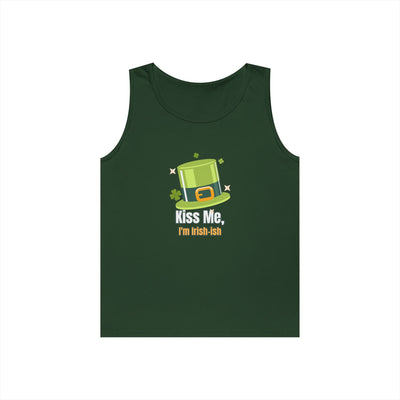 "Kiss Me, I'm Irish-ish" - Unisex Heavy Cotton Tank Top