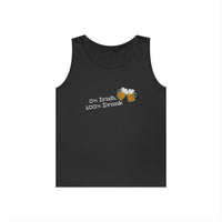 Load image into Gallery viewer, "0% IRISH, 100% DRUNK" - Unisex Heavy Cotton Tank Top