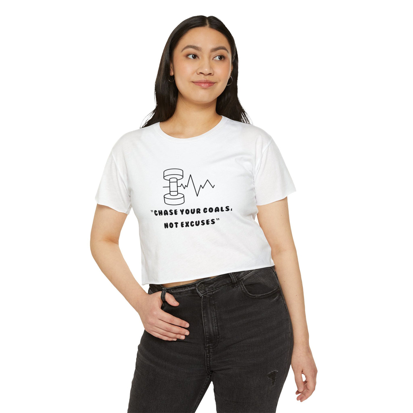 Chase Your Goals - Women's Festival Crop Top (Black)