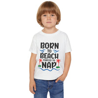 Load image into Gallery viewer, "Born to Beach" Heavy Cotton™ Toddler T-shirt (Color)