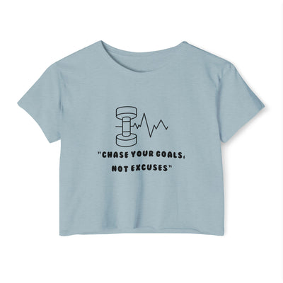 Chase Your Goals - Women's Festival Crop Top (Black)