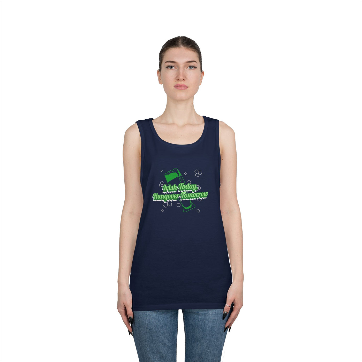 "Irish Today, Hungover Tomorrow" - Unisex Heavy Cotton Tank Top