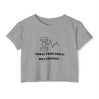 Load image into Gallery viewer, Chase Your Goals - Women's Festival Crop Top (Black)