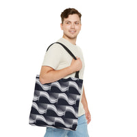 Load image into Gallery viewer, Black &amp; White Retro - Tote Bag (AOP)