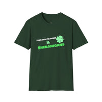 Load image into Gallery viewer, "Four Leaf Clovers &amp; Shenanigans" - Unisex Softstyle T-Shirt