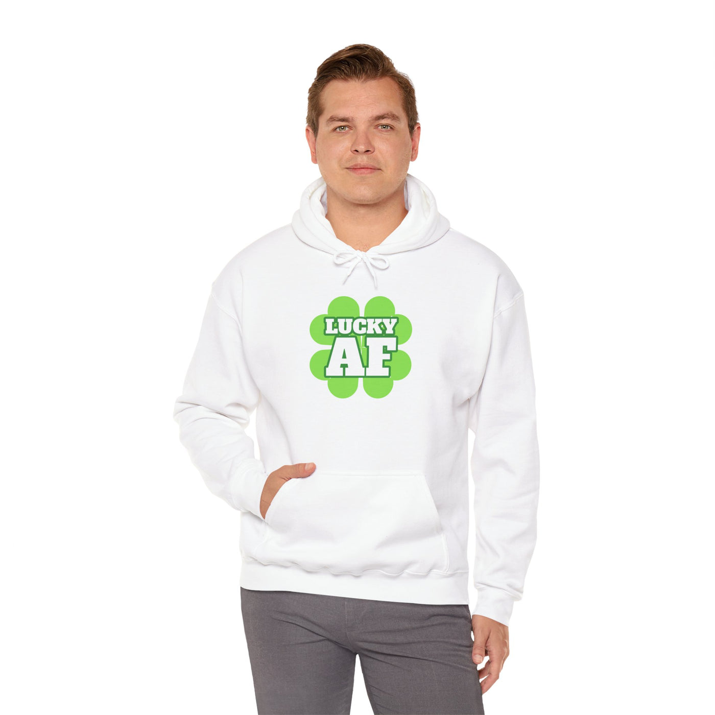 "LUCKY AF" Unisex Heavy Blend™ Hooded Sweatshirt