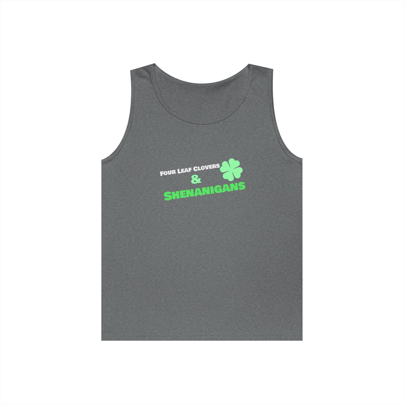 "Four Leaf Clovers & Shenanigans" - Unisex Heavy Cotton Tank Top