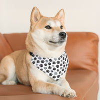 Load image into Gallery viewer, "Mysterious Paws: In Black and Gray" Pet Bandana Collar